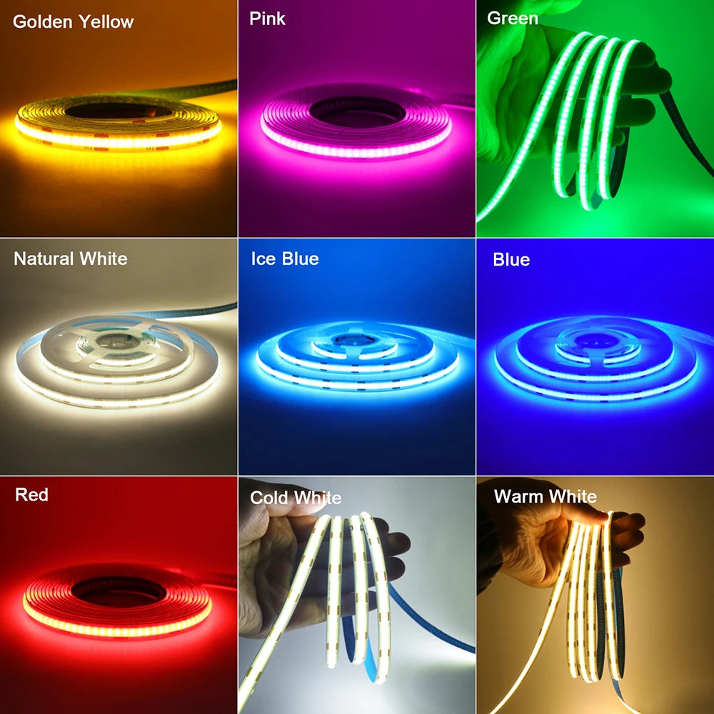 5V Motion Sensor Nigth Light COB Led Strip USB Battery Power 3mm 5mm 8mm PCB 320 LEDs Flex Lamp for Under Cabinet Kitchen Stairs