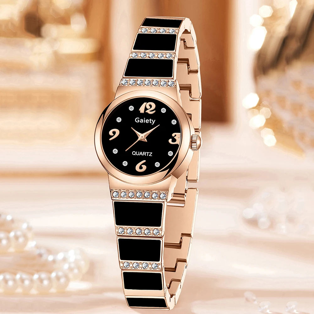 1PCS Trendy Fashion Luxury Digital Scale Circular Dial Women's Quartz Watch Suitable for Daily Clothing Matching Perfect Gift