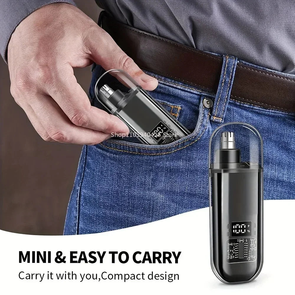Electric Nose & Ear Trimmers for Men USB Rechargeable Portable Mini Compact Design with Fast Charge Electric Grooming Kit