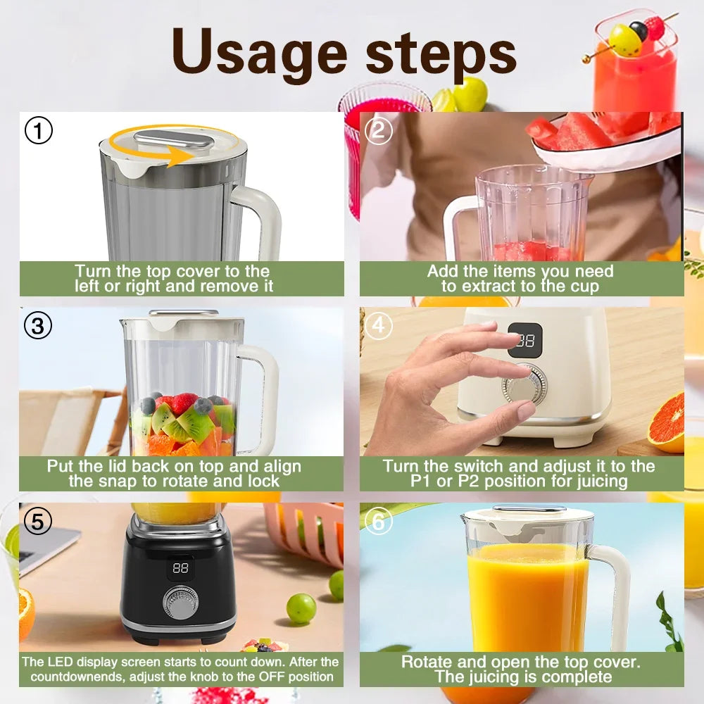 TINSOL Multifunctional Juicer Home Blender 10 Blades Multifunctional Juicer Ice Crusher High Juice Yield, Kitchen Tool