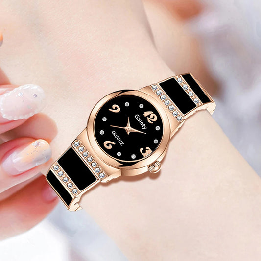 1PCS Trendy Fashion Luxury Digital Scale Circular Dial Women's Quartz Watch Suitable for Daily Clothing Matching Perfect Gift