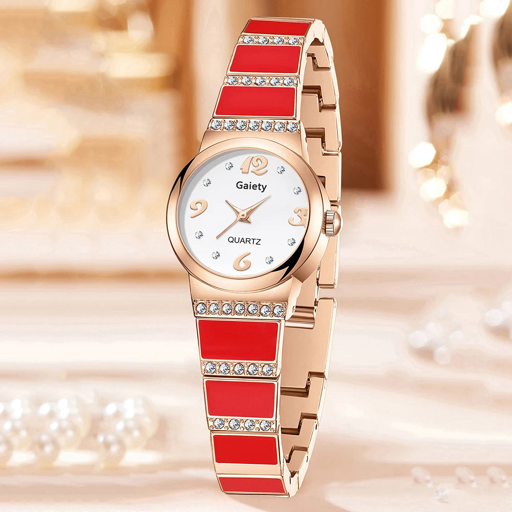 1PCS Trendy Fashion Luxury Digital Scale Circular Dial Women's Quartz Watch Suitable for Daily Clothing Matching Perfect Gift