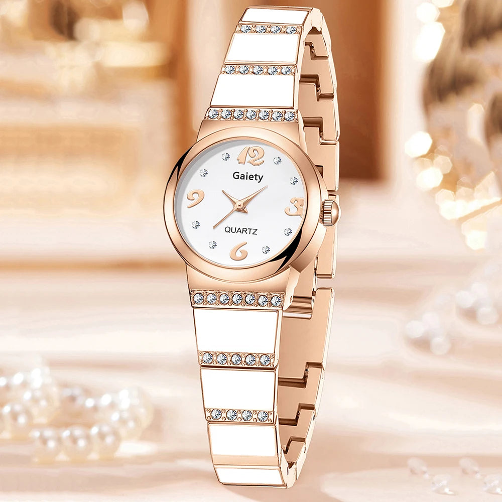 1PCS Trendy Fashion Luxury Digital Scale Circular Dial Women's Quartz Watch Suitable for Daily Clothing Matching Perfect Gift