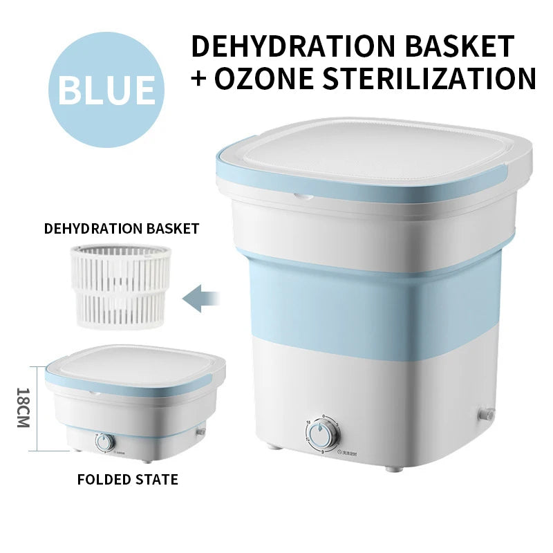 Folding Washing Machine 1.8L Portable Underwear And Underwear Washing Machine Can Be Dehydrated And Ozone Sterilized