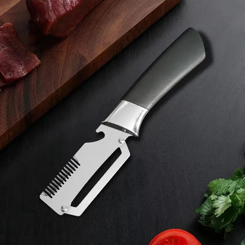 1Pcs Sharp Blade Stainless Steel Kitchen Fruit Vegetable Peeler Plastic Handle Comfortable Grip For Home Daily Use