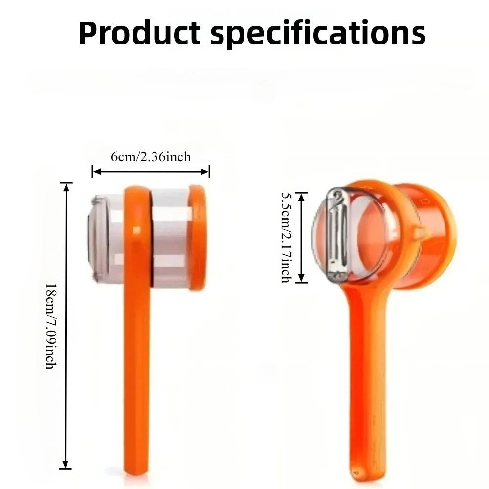 Multi-functional Fruit Vegetable Peeler with Peel Storage No Splashing Hanging Design Easy To Clean Potato Eye Remover Kitchen